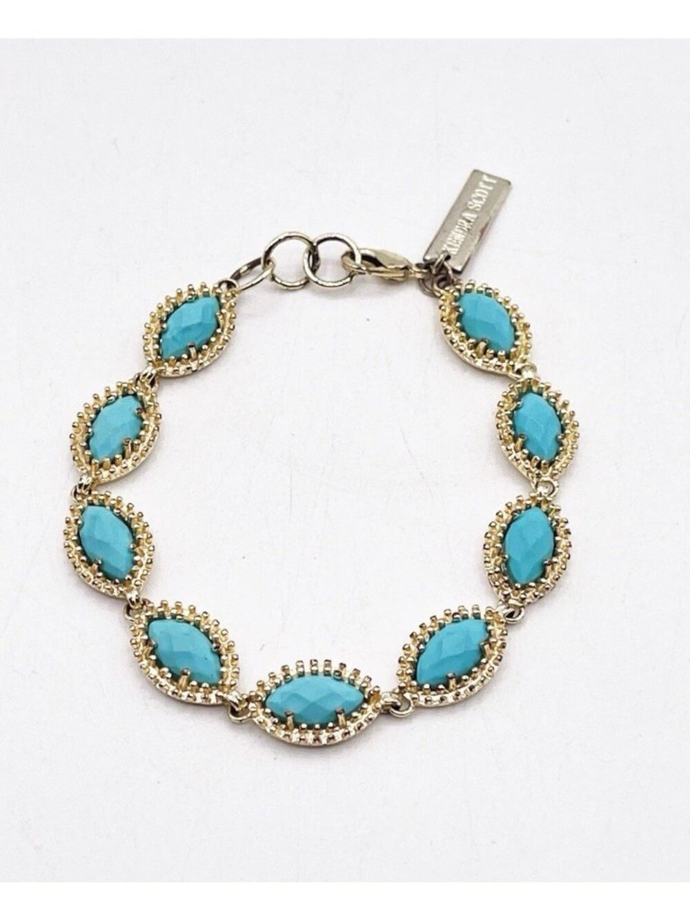 Kendra Scott Jana Bracelet Gold Tone In Teal Boho Southwest
